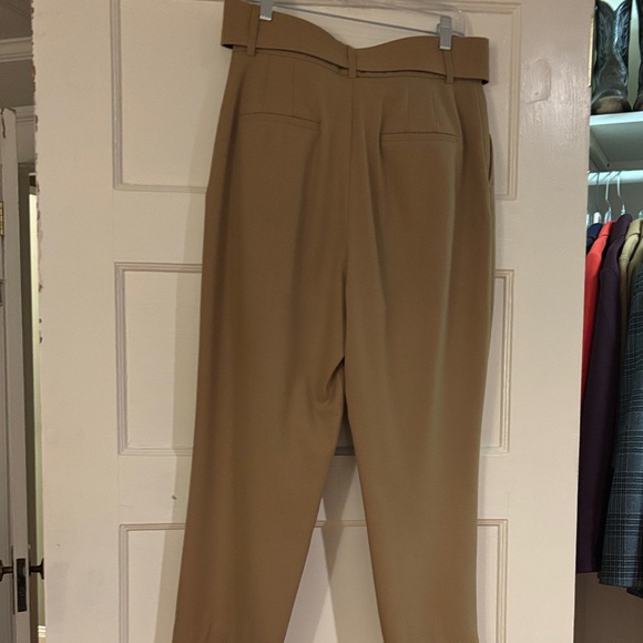 Zara Tan High Waisted Chinos with Buckle Belt - Picture 3 of 3